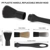 Car Detailing Brush Set, 3 Pcs Car Interior Detailing Brushes Natural Boars Hair Detail Brush Auto Ultra-Soft Detail