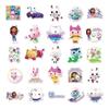 50Pcs/Kawaii Gabby Dollhouse Cats Tattoo Stickers Waterproof Cartoon Cute Gabby Doll House Cats Sticker Kids Toys Children Gifts