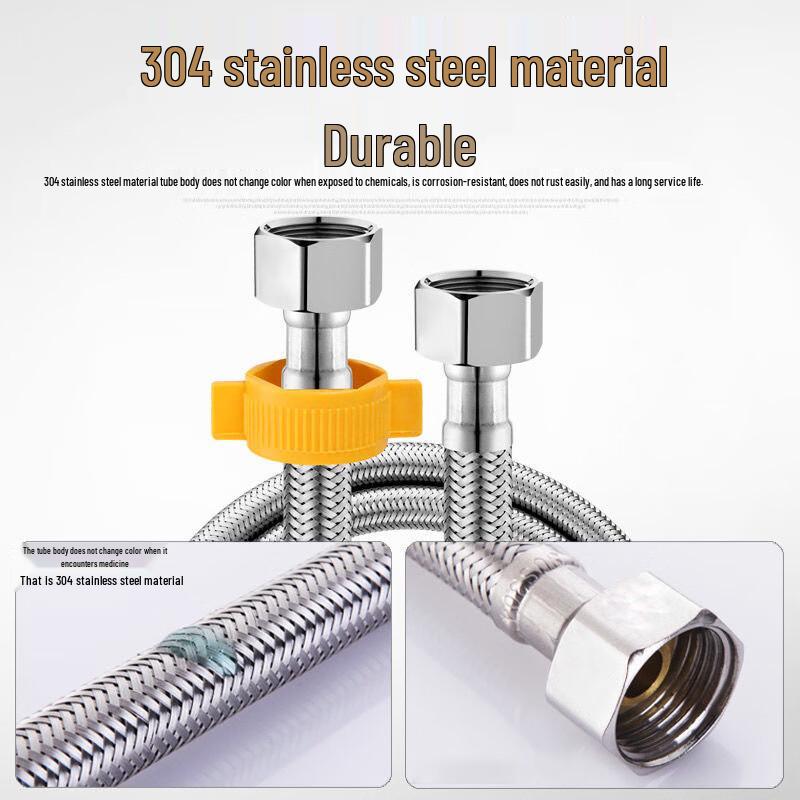 XONYSHI 304 Stainless Steel Hot & Cold Water Supply Hose