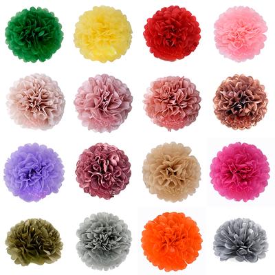 5 pezzi 6 8 10 12 14 pollici carta velina pompon pompon festa di nozze carta pompon fiore per decorazione di nozze pompon compleanno bambino