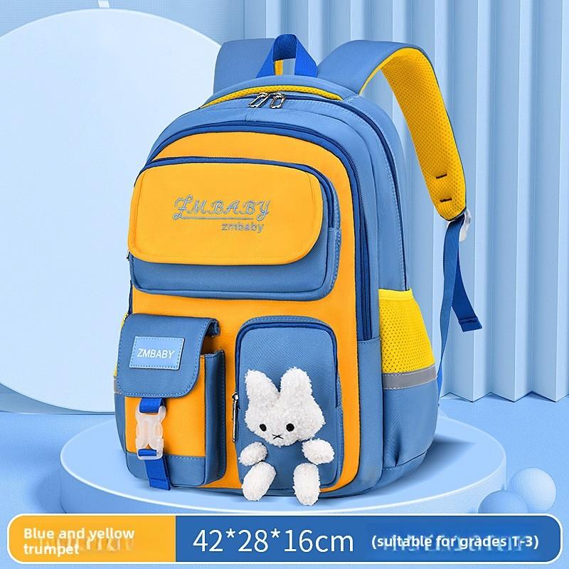 

Sesame Baby Kids Cartoon School Backpack For Elementary Students With Breathable Nylon Blue Small
