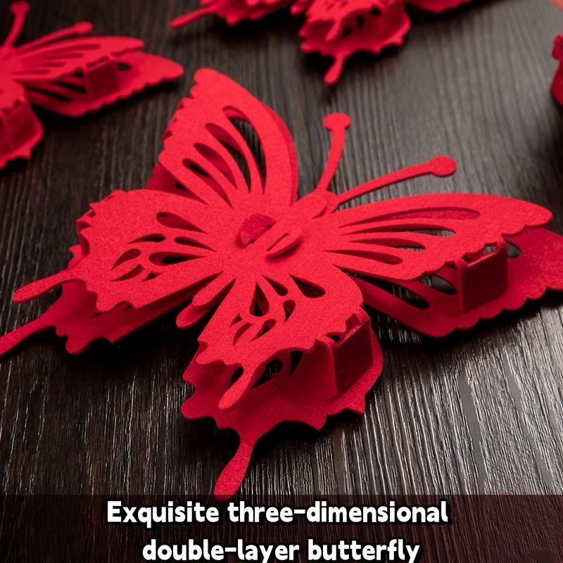6/10pcs Romantic Wedding Items Wedding Room Background Wall Decorations In The Bride'S Bedroom Arrangement Newlywed Butterfly Three-Dimensional