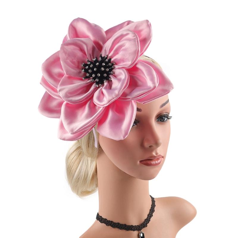 Elegant Detachable Fabric Flower Hair Accessory For Bridal Functions Prom Gatherings Simple Design Firm Secure Headpiece