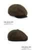 Men's Sheepskin Suede Newsboy Cap: Retro Octagonal Flat Beret for Spring and Autumn.