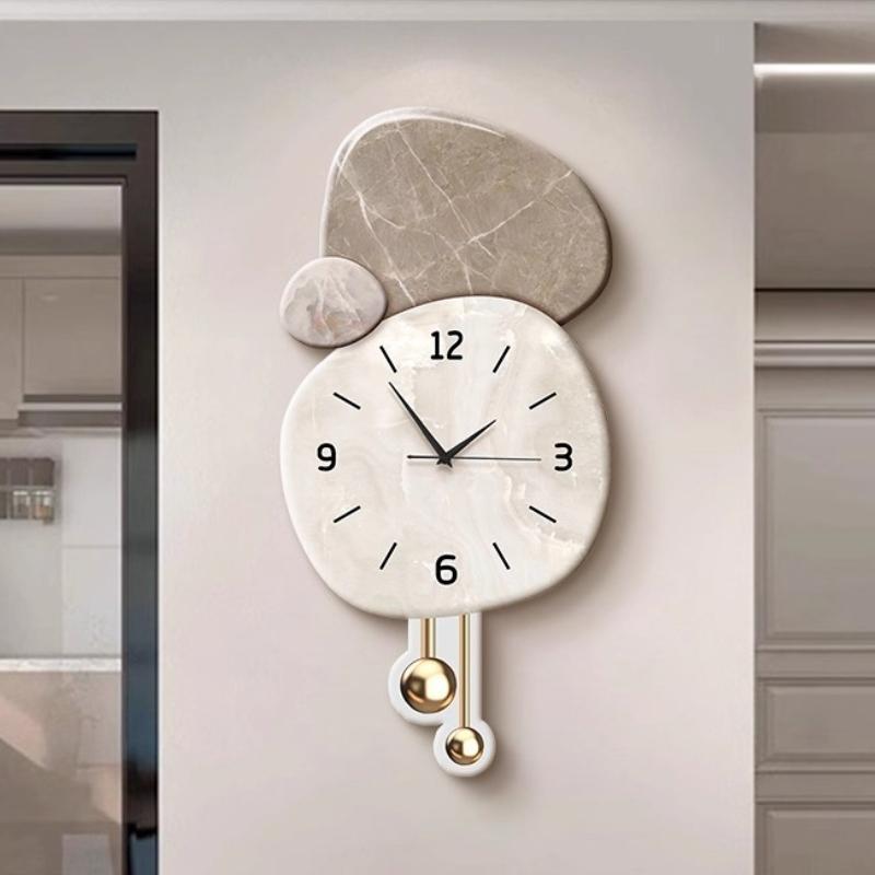 Creative Living Room Wall Clock Background Wall Decoration Clock Mural Minimalist Design Mute Hanging Painting Wall Watch