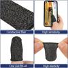 24Pcs Mobile Phone Finger Cuff Fibroid Mobile Game Touch Screen Fiber Breathable And Sweat Resistant Walking Game Finger Cuff