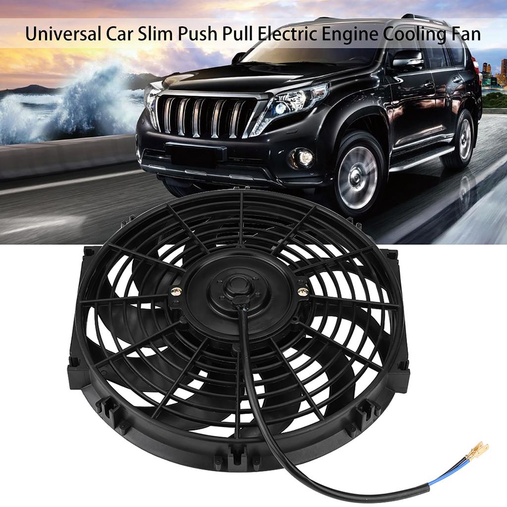 12 Inch Universal Car Slim Push Pull Electric Engine Cooling Fan 12V with Mounting Kit