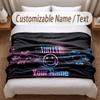 Nirvana Printed Flannel Blanket Custom Name Text Soft Warm Throw For Bedroom Holiday Gift