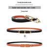 Cinturón Fino de Doble Cara para Mujer - Accesorio Versátil de Verano para Vestidos, Trajes y Camisas