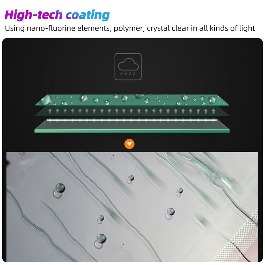 FONKEN 2ks/sada Nepromokavé autopříslušenství Auto zrcátko Okno Průhledná fólie Membrána Antifog Antireflexní Vodotěsná samolepka Bezpečnost jízdy