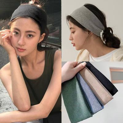 Sport Radfahren Gesicht waschen Haarband Weiches koreanisches Baumwollstrick-Stirnband für Frauen Mädchen Bandanas Mode Haarschmuck