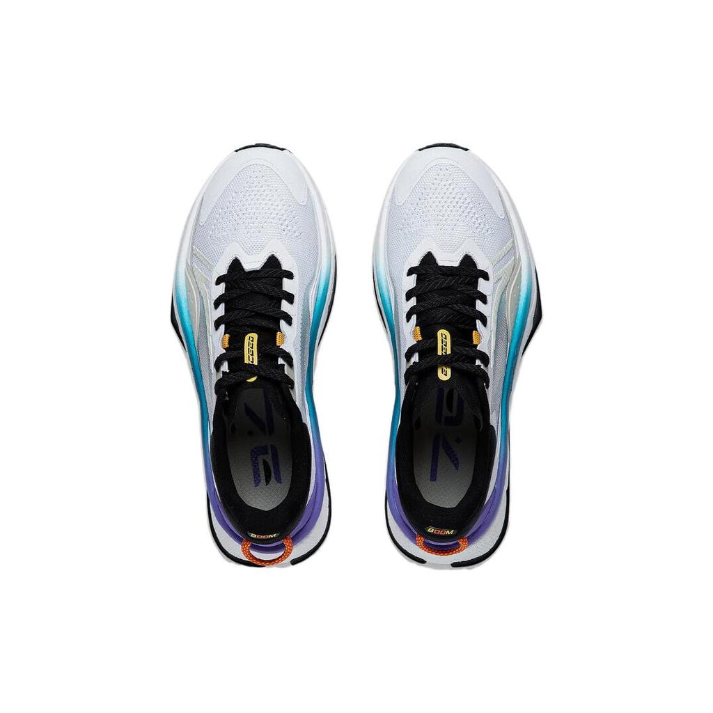 New LiNing Exceed 7 Cushioning Anti Slip Wear Resistant Breathability Low Top Casual Shoes Men's White Purple AGLT091-5