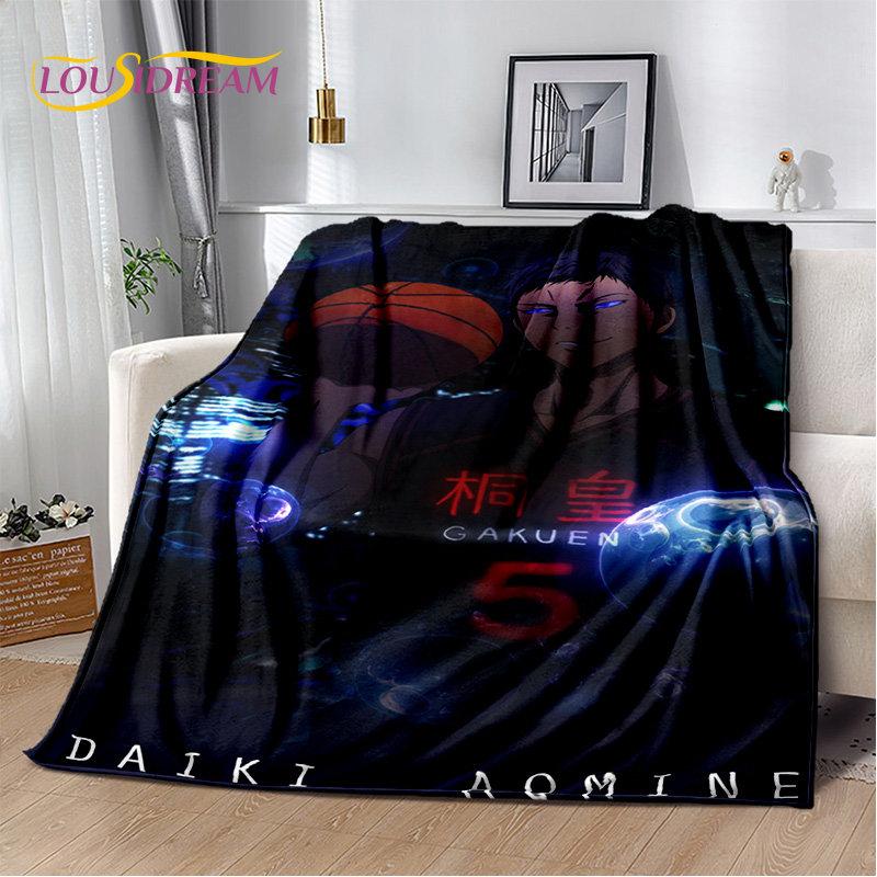 Kuroko's Basketball Anime Cartoon Soft Plush Blanket,Flannel Blanket Throw Blanket for Living Room Bedroom Bed Sofa Picnic Cove