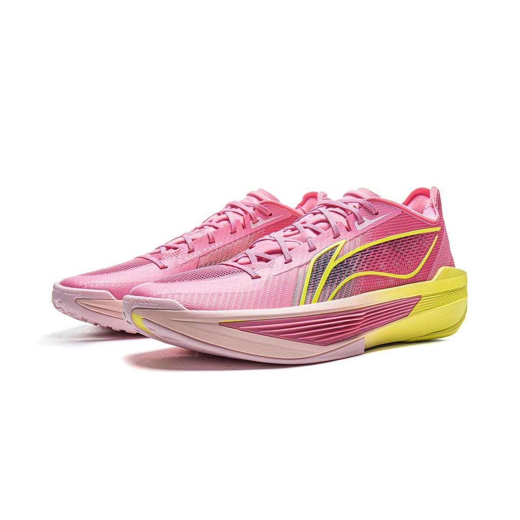 New LiNing ULTRALIGHT Cushioning, Slip Resistant, Abrasion Resistant, Rebound Grip Low Top Basketball Shoes Men's Pink ABAV007-22
