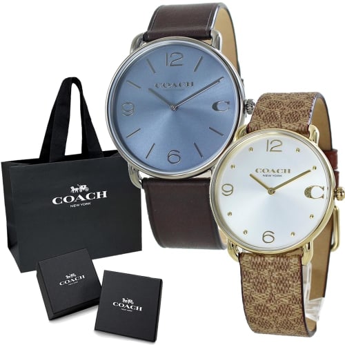 COACH (Coach) Pair Watches with Shopper Storage Box for Men and Women, Leather Strap, 1460264714504205-sp