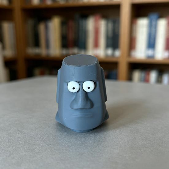 1/2Pcs 3D Printed Moai Statue Fidget Toy, Eye Popping Stone Statue Stress Relief Toy, Easter Island Head Statue Desk Toy for Home Office