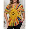 3D-gedrucktes Damen-Kurzarm-T-Shirt, Übergrößen Damenbekleidung, modisch und vielseitig, lässig, Alltagskleidung