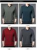 Winter Sale: Men's Fleece-Lined Two-in-One T-Shirt with Shirt Collar – Thick, Warm Base Layer