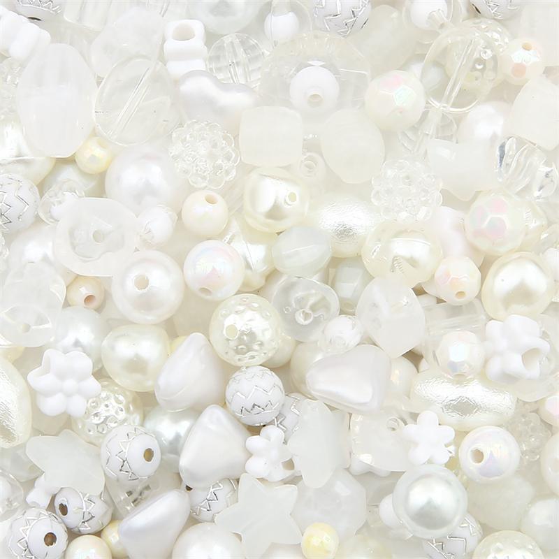 Bulk Colorful Acrylic Beads Assorted, 640-1600 Pcs for DIY Jewelry Craft