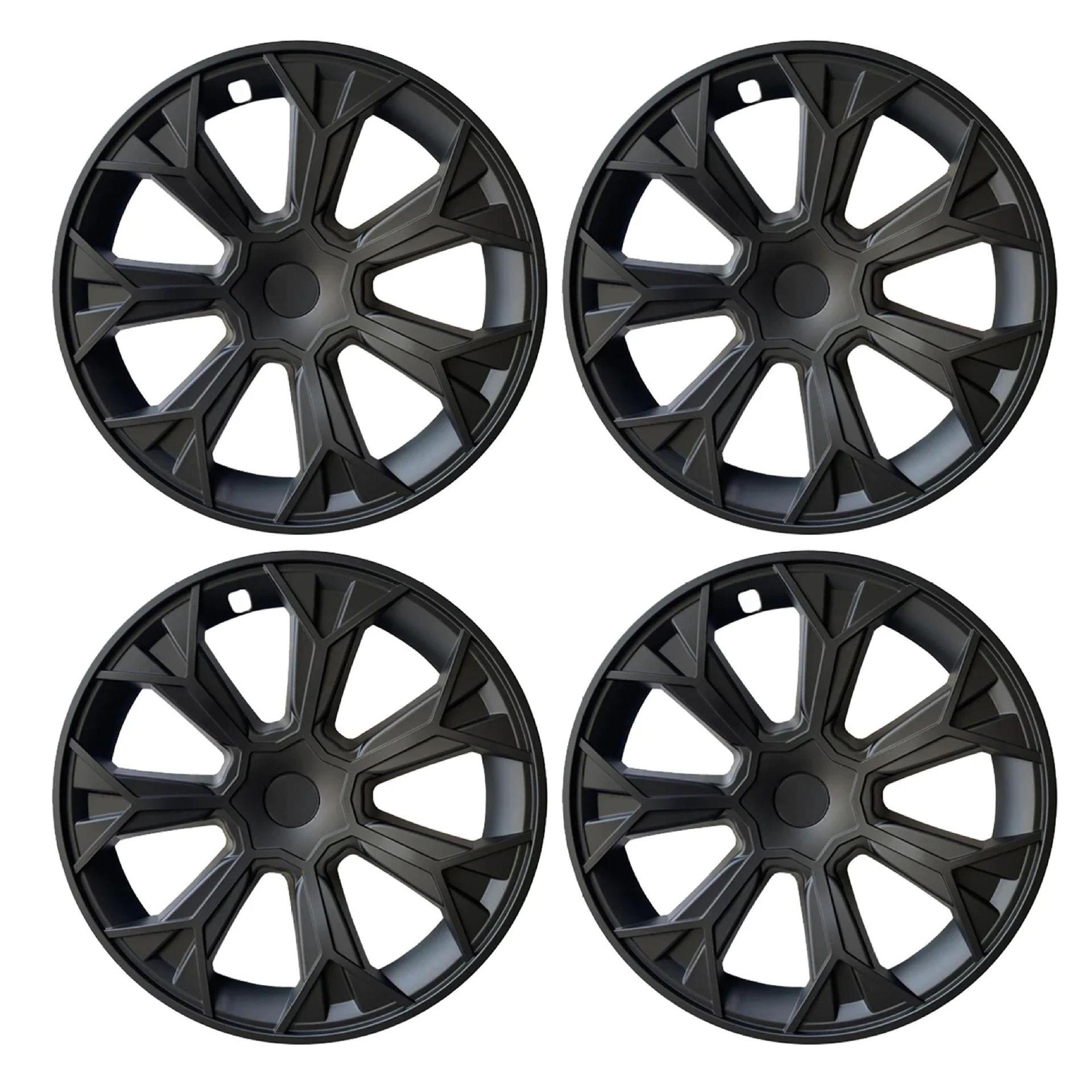 Matte Black Tomahawk-Style Hub Cap for 2017-2024 Tesla Model Y (19-Inch) матовый черный