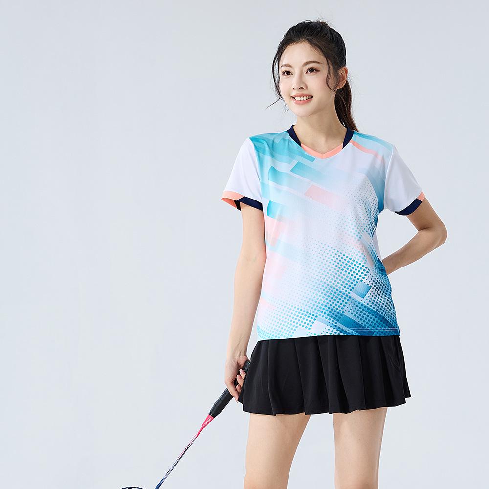Quick-Dry Breathable Badminton, Tennis & Volleyball Uniform Set for Women & Men with Printed Numbers