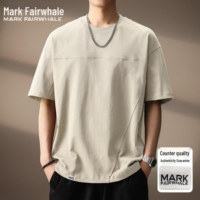Mark Fairwhale Men's Summer Loose Round Neck Short Sleeve T-Shirt
