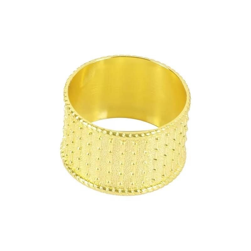 4 Pcs Zinc Alloy Die-casting Bead Curtain Napkin Ring Bead Section Napkin Buckle Golden Silver Napkin Ring Kitchen Decor Supplie