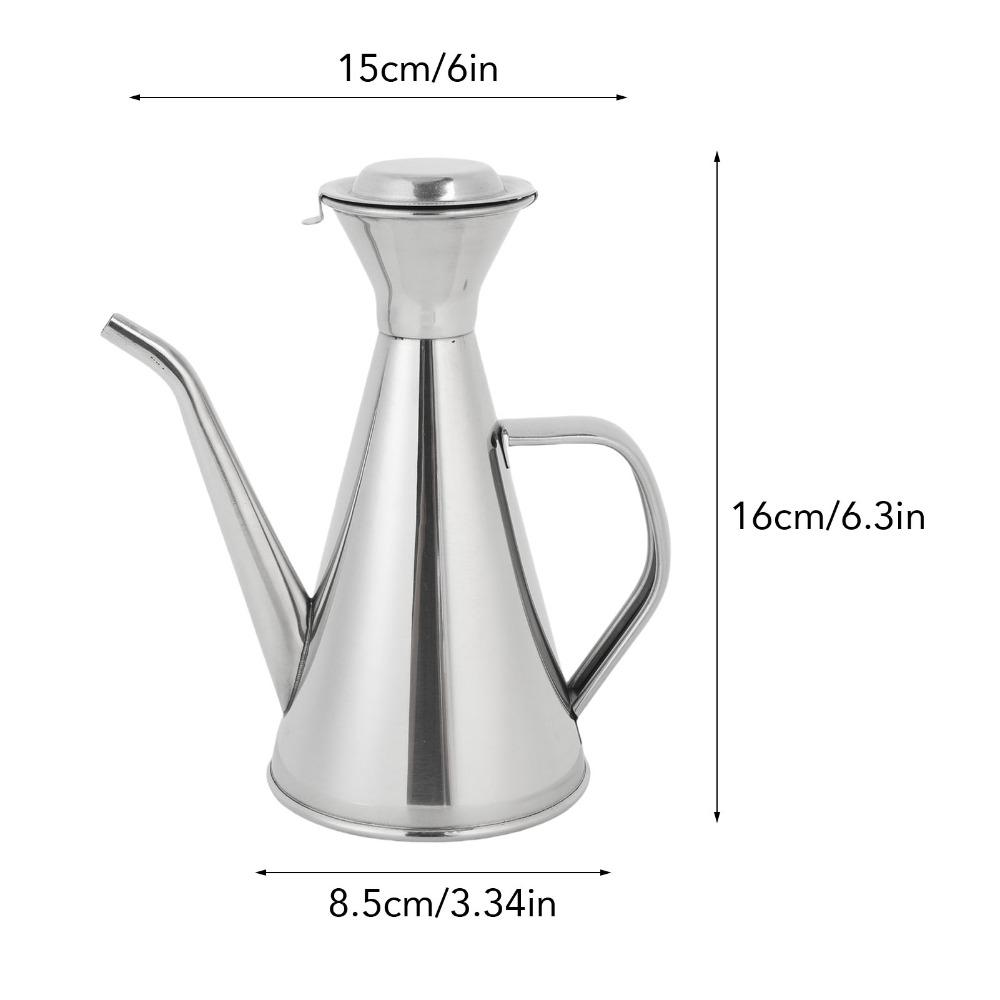 250ml/500ml Stainless Steel Oil Dispenser Oil Storage Container Soy Sauce Dispensing