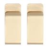 2Pcs Metal Money Clips Stainless Steel SpecialShaped   Wallets Credit Cards Holders for Men(Gold )