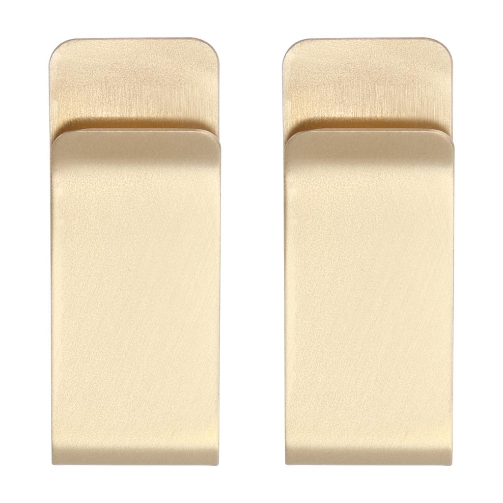 2Pcs Metal Money Clips Stainless Steel SpecialShaped   Wallets Credit Cards Holders for Men(Gold )
