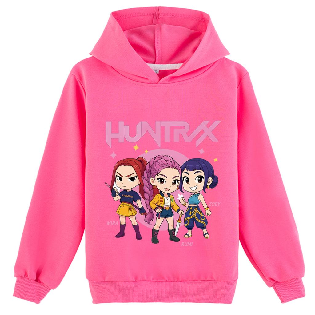 Hettegensere og sweatshirts for barn KPop Demon Hunters trykt løs hettegenser for barn