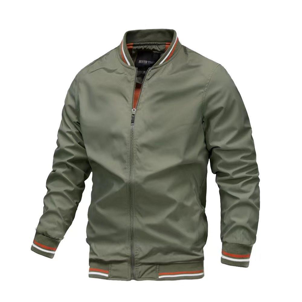 Men's Spring & Autumn Stand Collar Casual Pilot Jacket - European & American Fashion Trend