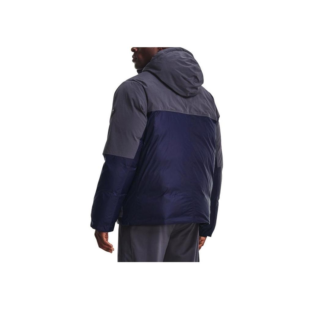 Under Armour Color Block Multi-Pocket Straight Long Sleeve Jacket Men Jackets Grey 1372653-558