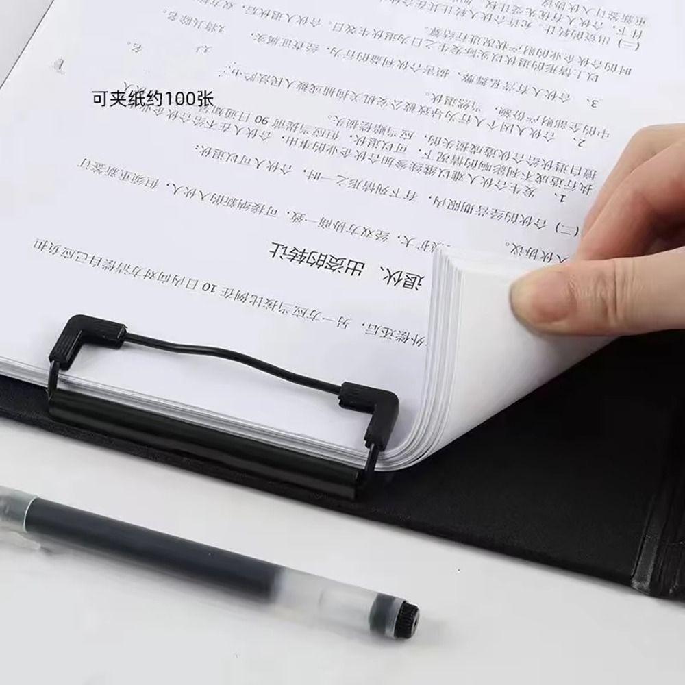 PU Leather Clipboard A4 A5 Conference File Folder Ultra-Smooth Writing Pad Foldable Clipboard With Clip Buckle Office Supply