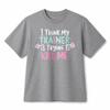 I Think My Trainer Is Trying To Kill Me Funny Gym Workout Cotton T-Shirt Unisex