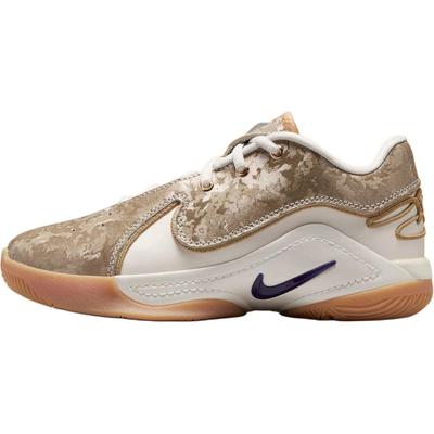 LeBron 22 Anti Slip Wear Resistant Low Top Children's Basketball Shoes Beige Gold Sneakers FZ7308-100