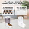 Marchul Automatic Cat Feeder Large Capacity Pet Food Pet Water Fountain and Automatic Cat Feeder Set for Dogs and Sun Protection and Freshness for