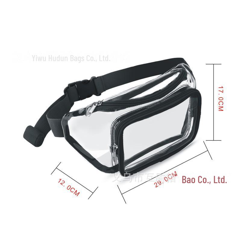 Clear PVC Waterproof Waist Bag for Sports, Running, and Travel with Logo