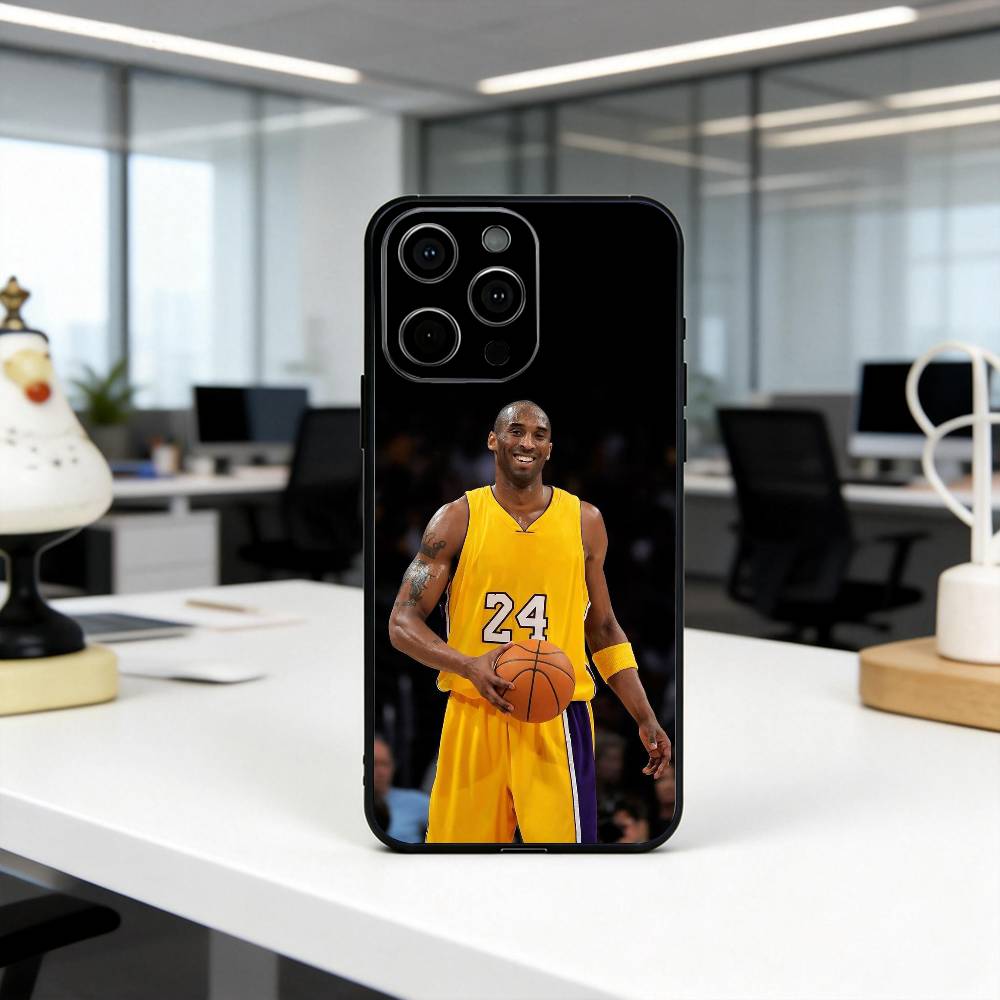 Basketball K-Kobe B-Bryant-KB Phone Case For iPhone 17,16,15,14,13,12,11 Plus,Pro Max,XS,Soft Silicone Black Cover