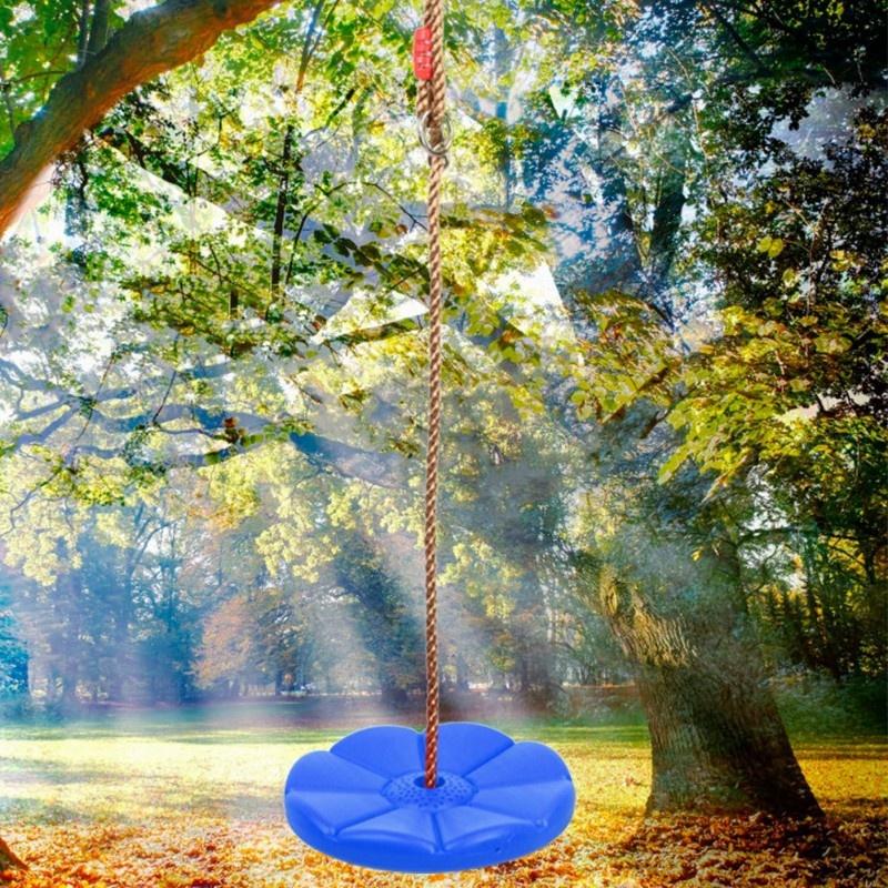 Climbing Rope Tree Swing Indoor Outdoor Disc Hanging Seat Playing Equipment Children ToysBlue