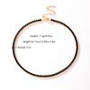 HipHop Black Crystal Iced Out Cubic Zirconia Tennis Necklace For Women 18K Gold Plated Hippie Bridesmaid Jewelry