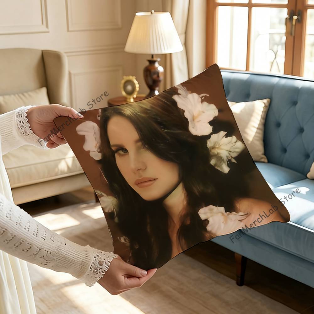 Singer LLana DelS Rey Printed Pillow Cover Cushion Case Simple Sofa Pillow Case No Pillow Core