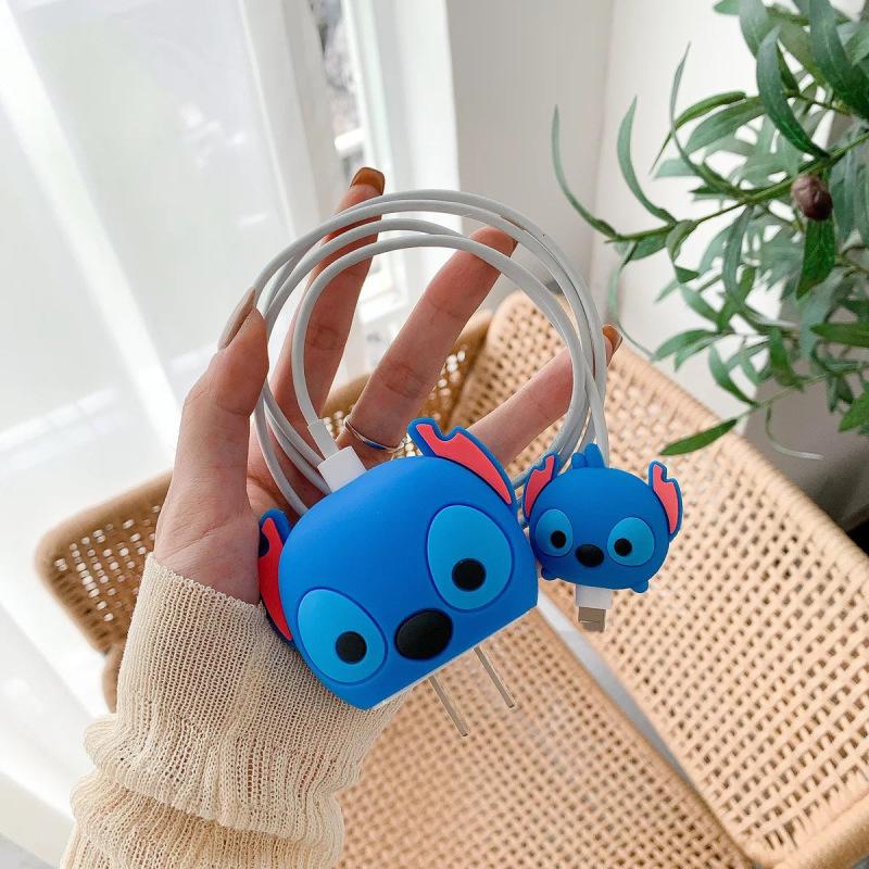 Cartoon Ladegerät Schutzhülle Lade Adapter Kabel Protector Halter Kompatibel Für Ios Quick