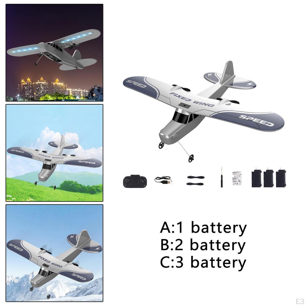 Foam RC Glider Remote Control with Night Light Fixed Beginner Easy to