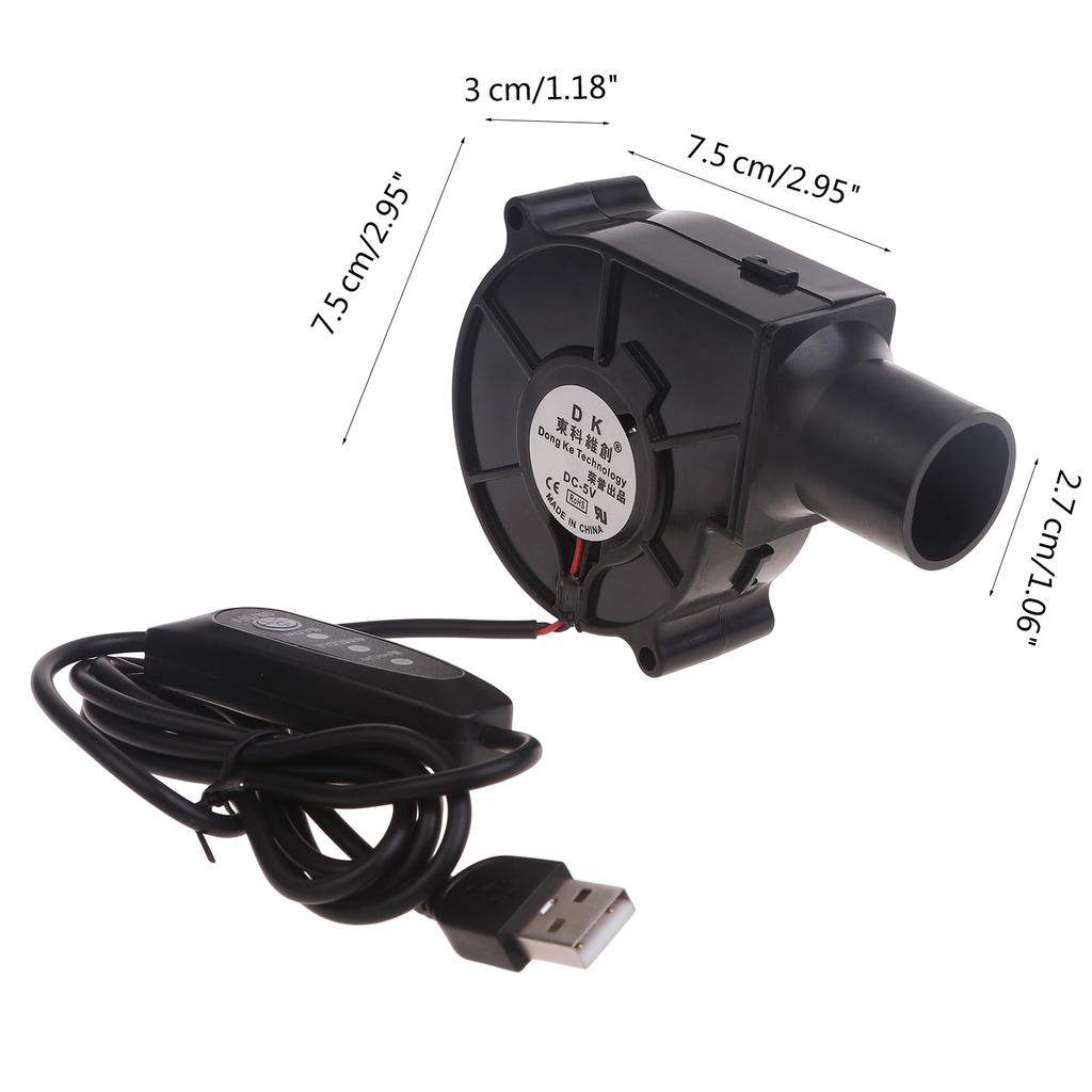 Powerful 7530 Blower Fan Keep Flames Burning USB Blower Fan for Grilling, Wood-Burning Stoves,and Charcoal Furnaces
