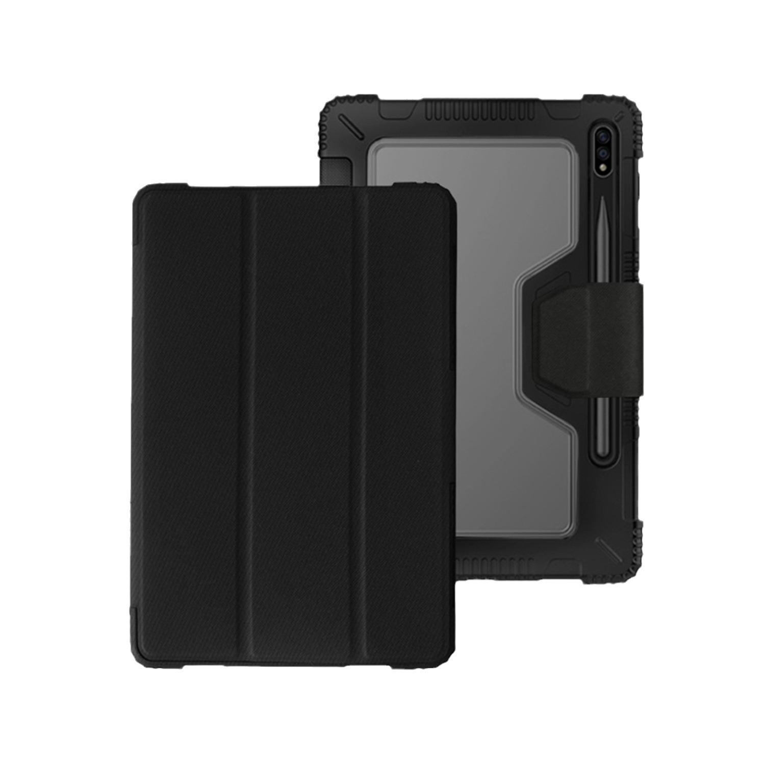 

Защитный чехол для Samsung Galaxy Tab S7/S8 со слотом для стилуса, магнитный, 11 дюймов. Samsung Galaxy Tab S8 (2022) чёрный