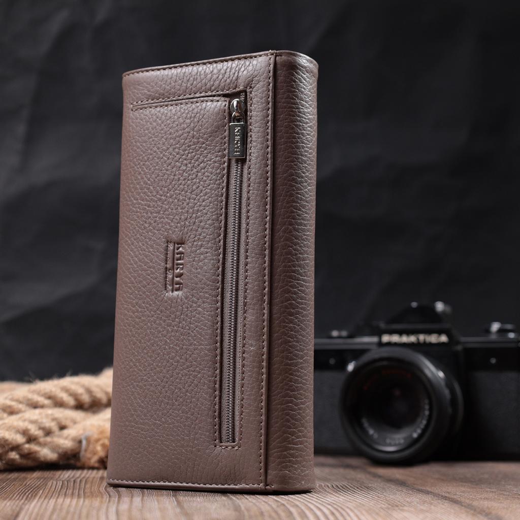 Small Women's Wallet KARYA Wallet 22818 Made of Genuine Leather Beige