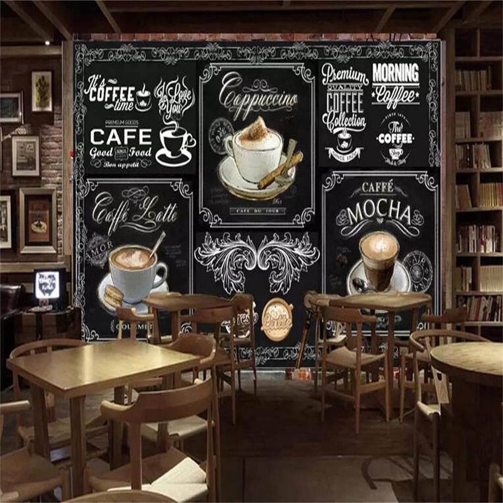 Retro Fototapeta Ścienna Kawa Tapeta Catering Kawiarnia Duża Tapeta Na Ścianę Do Kawiarni Kawiarni Restauracji Bar Z Przekąskami Fototapety Ścienne