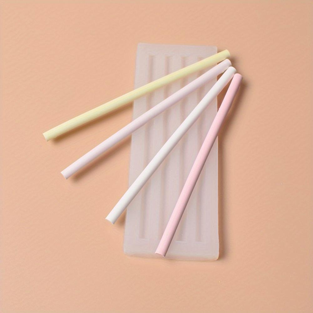 1PC Sealing Wax Stick Silicone Mold Half Round Long Strip Lacquer Wax Stick DIY Creative Cake Decoration Candle Making Silicone Mold