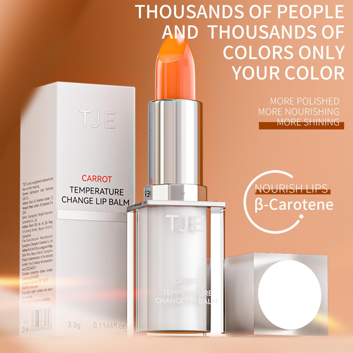 

TJE Carrot Color Changing Lipstick 3.3g увлажняющая, против трещин и осветляющая губная помада, здоровая губная помада